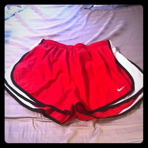 Nike Dri-fit Tempo shorts - red and black